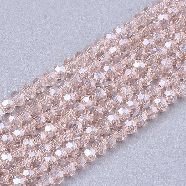 Electroplate Glass Beads Strands