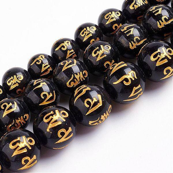 Natural Obsidian Beads Strands