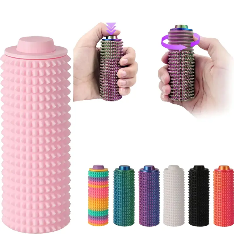 Prickly Spinny Click | Pain Stimming Fidget Toy with Magnetic Silicone Balls & Handmade Taba Squishy for Adults - Discreet Qu...