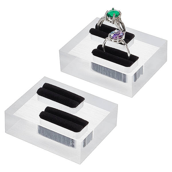 Rectangle Acrylic Finger Ring Display Holders