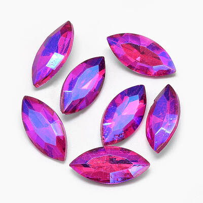 Pointed Back Glass Rhinestone Cabochons