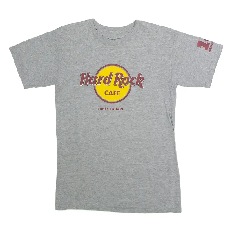 HARD ROCK CAFE Times Square Mens T-Shirt Grey USA Crew Neck S