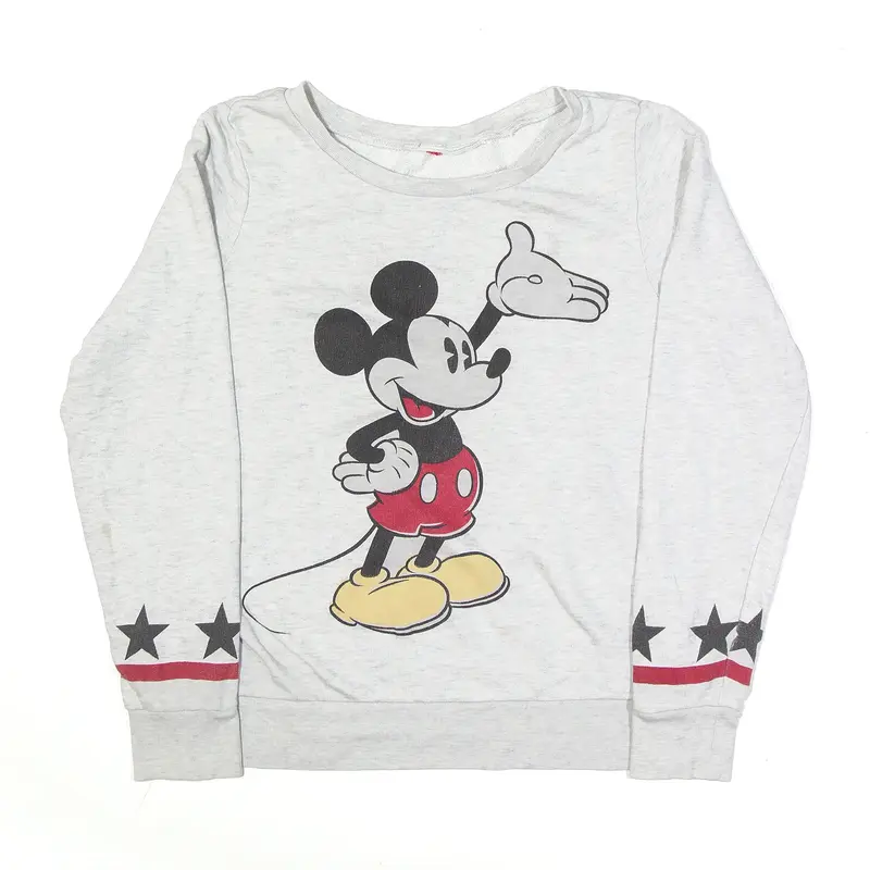 DISNEY Mickey Mouse Sweatshirt Grey Mens S