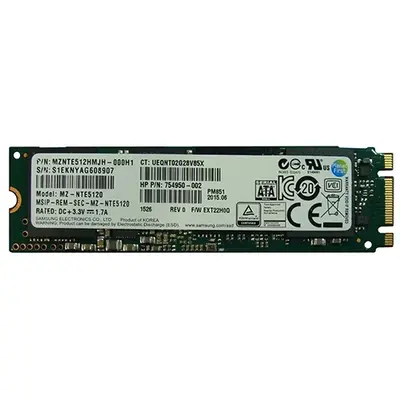 MZNTE512HMJH-000H1 Samsung PM851 Series 512GB Triple-Level Cell SATA 6Gb/s M.2 2280 Solid State Drive