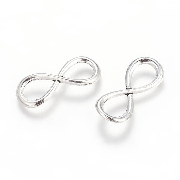 Antique Silver Tibetan Style  Infinity Links connectors