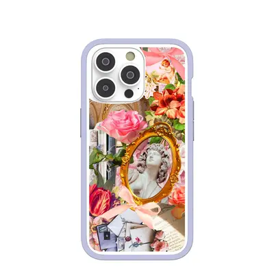 Clear Romanticized iPhone 14 Pro Case With Lavender Ridge