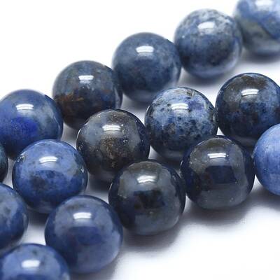 Natural Dumortierite Quartz Bead Strands