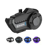 【Single Pack】Moman H2 PRO Motorcycle Helmet Intercom，Multicolor Wireless Dirt Bike Helmet Communication System 1000M IP...