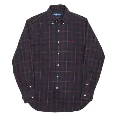 RALPH LAUREN Mens Shirt Green Check Long Sleeve S
