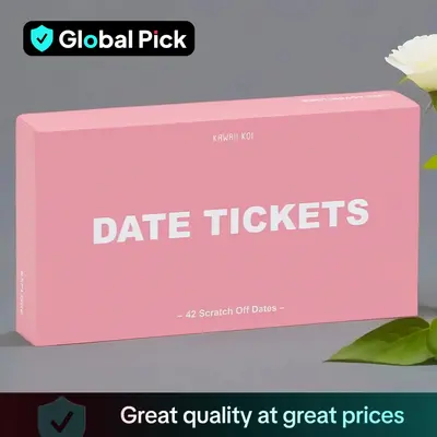 Date Ticket, 1 Box 42 Scratch Off Date Ideas & Adventures for Couple, Romantic Date Tickets Anniversary Gift for Him Her, Tab...