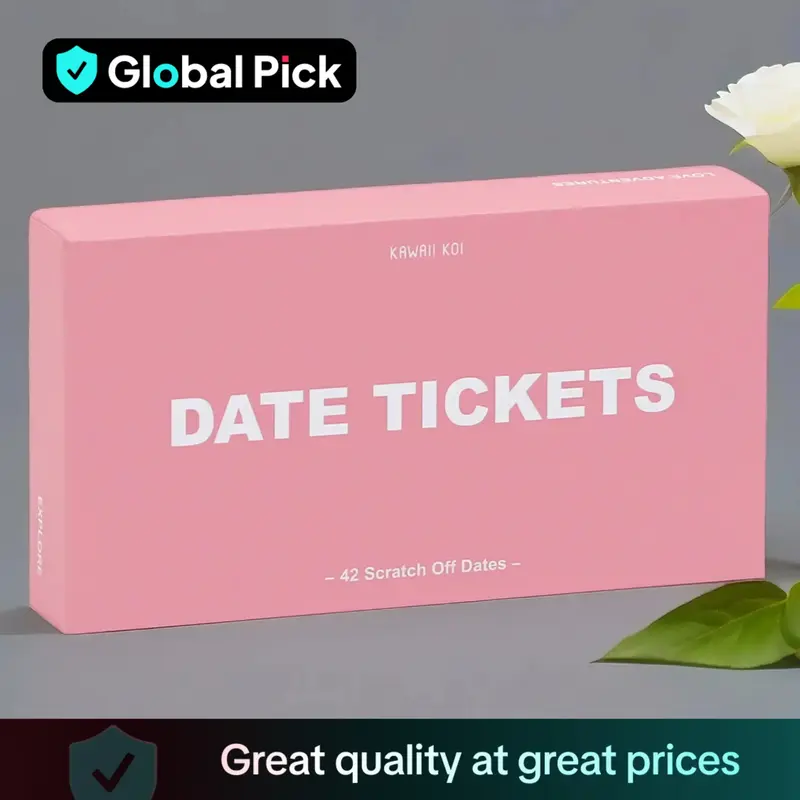 Date Ticket, 1 Box 42 Scratch Off Date Ideas & Adventures for Couple, Romantic Date Tickets Anniversary Gift for Him Her, Tab...