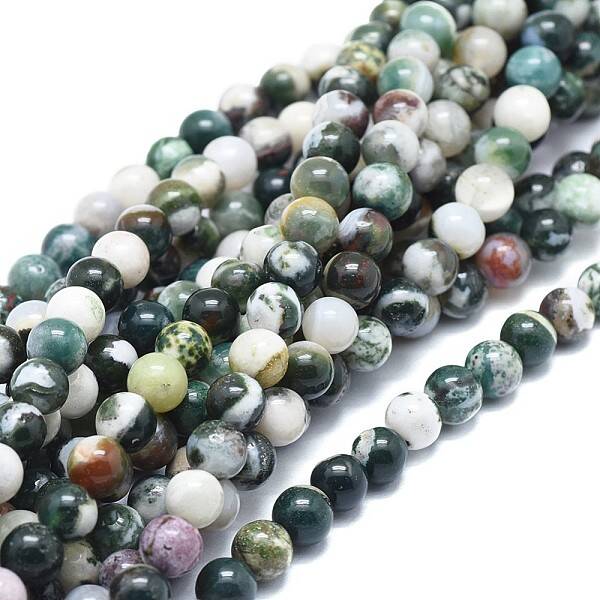 Natural Tree Agate Beads Strands