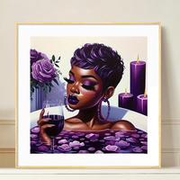 Women Scenery Diamond Arts Colorful Painting Kit without Frame, Full Round Mosaic Diamond for Art with Tools, Home Wall Decor...