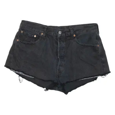LEVI'S 501 Womens Denim Shorts Black M W32