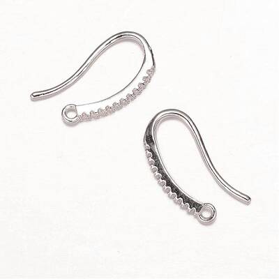Brass Micro Pave Cubic Zirconia Earring Hooks