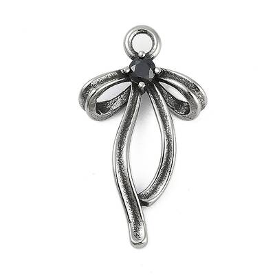 316 Surgical Stainless Steel Micro Pave Cubic Zirconia Pendants