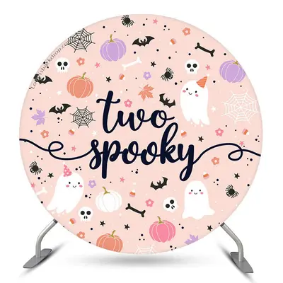 Aperturee Two Spooky Halloween Round 2Nd Birthday Backdrop | Birthday Backdrop Ideas | Birthday Round Backdrop Cover | Round ...