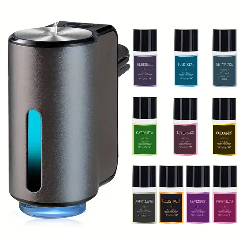 ,Rechargeable Car Air Freshener, Car Air Outlet Aroma Diffuser with Essential Oil, Car Air Vent Freshener, Car Interior Decor...