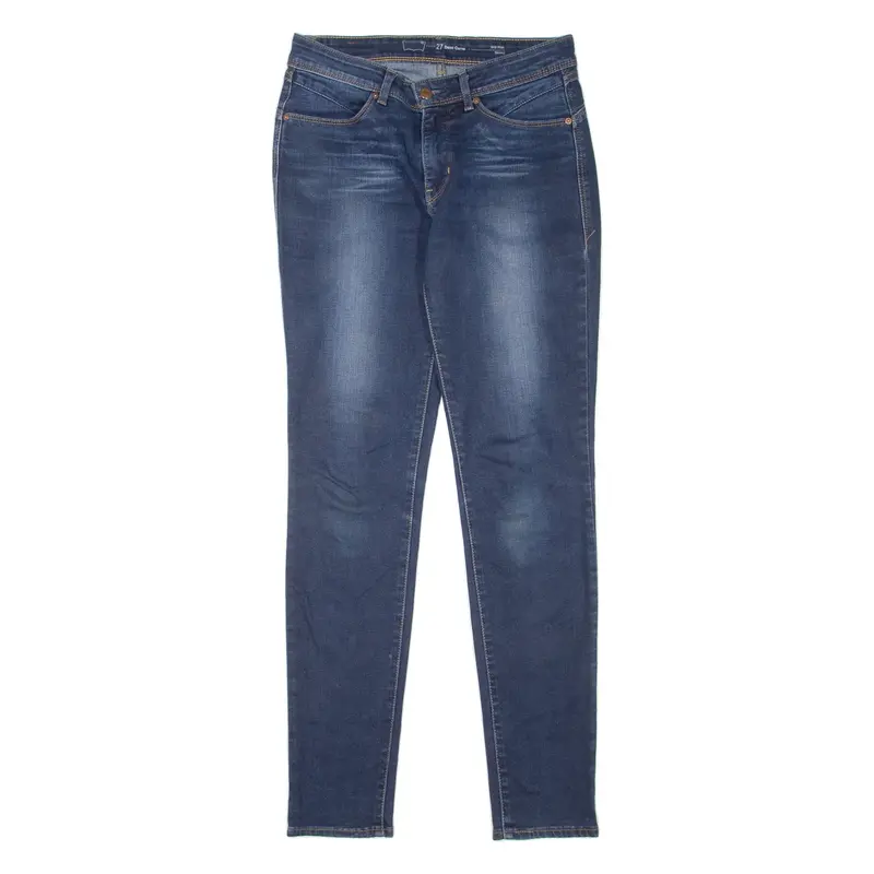 LEVI'S Mid Rise Womens Jeans Blue Slim Skinny Stone Wash W27 L32