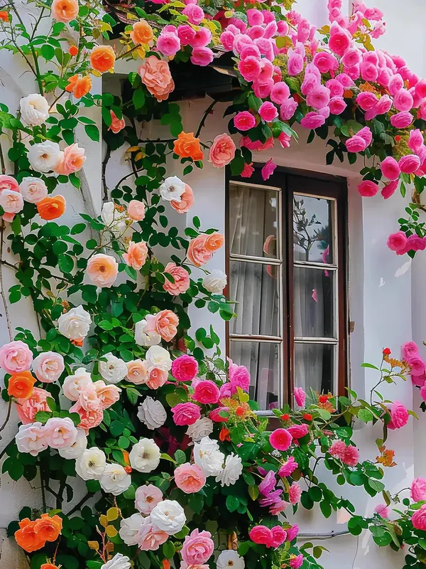 Long Blooming Climbing Roses 200pcs Seeds Mixed color flower seeds for Vibrant Family Gardens and Trellis Decoration