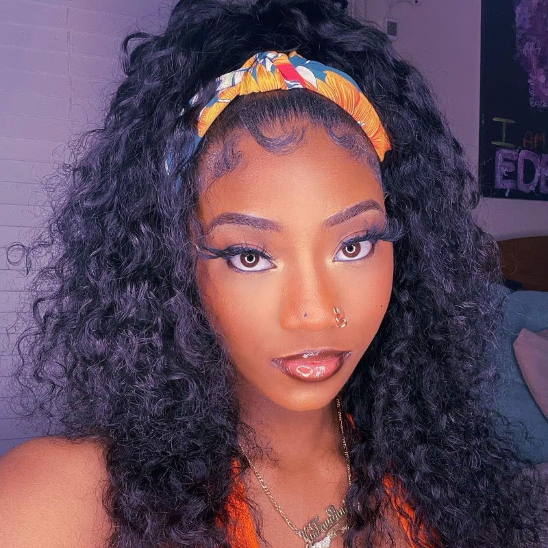 Water Wave Headband Human Hair Wig | BGMGirl