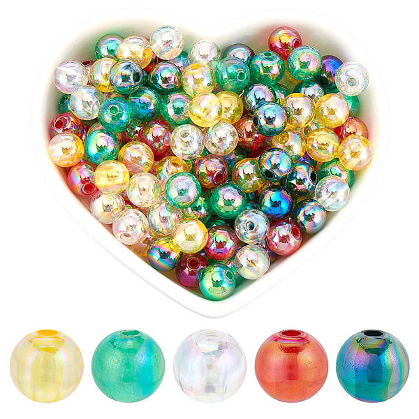 Christmas Themed Transparent Acrylic Beads