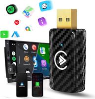 Mini Wireless Apple CarPlay Adapter, for both Apple and Android, 2 in 1, small wireless carplay adapter, converts wired to wi...