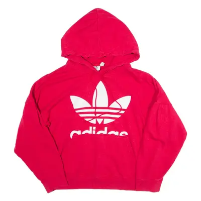 ADIDAS Womens Pink Hoodie UK 10
