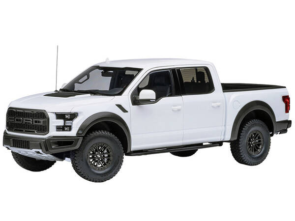 2019 Ford F-150 Raptor Pickup Truck Oxford White 1/18 Model Car by Autoart