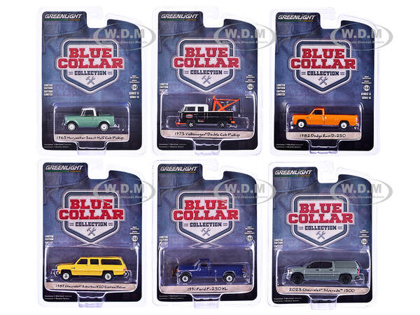 Blue Collar Collection Set of 6 pieces Series 13 1/64 Diecast Model Cars by Greenlight