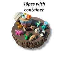 10pc Micro Miniature Pet Animal Figurines in Cupcake Container| Customizable for Birthdays & or any celebration- 3D Printed, ...