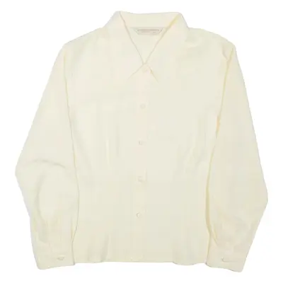 DOROTHY PERKINS Womens Shirt Beige Collared Long Sleeve UK 14