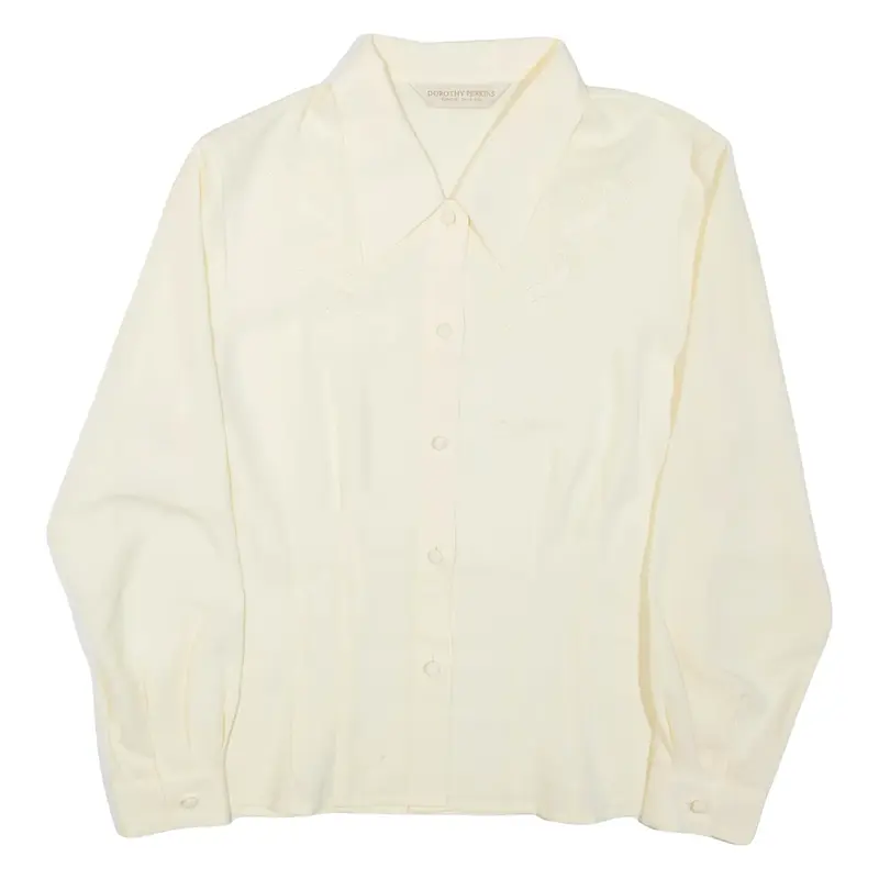 DOROTHY PERKINS Womens Shirt Beige Collared Long Sleeve UK 14