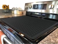 Heat Resistant 28”x20” Silicone Stove Top Cover for Electric & Induction Cooktops ,Dishwasher-Safe, Drying Mat & Protecto...