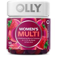 OLLY Women's Multivitamin Gummy - Vitamins A, D, C, E, Biotin, Folic Acid - Adult Chewable Vitamin, Blissful Berry Flavor, 90...