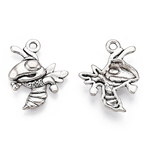 Tibetan Style Alloy Bee Pendants