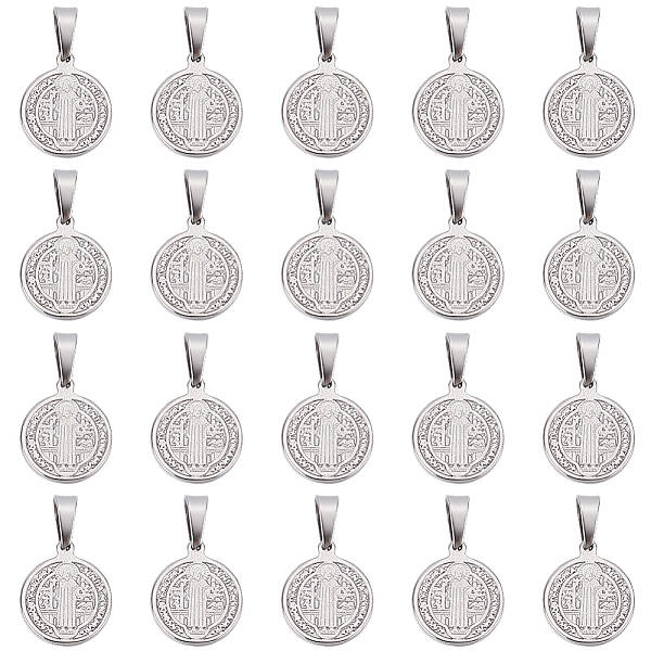 20Pcs 304 Stainless Steel Pendants