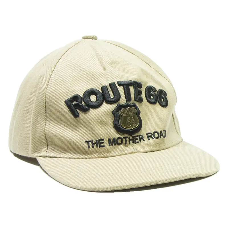 REAL TIME Route 66 Mens Snapback Cap Beige M