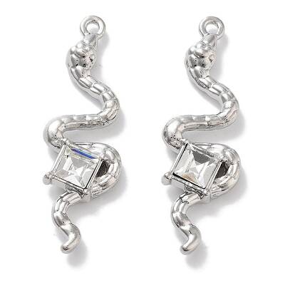 Rack Plating Alloy Rhinestone Pendants
