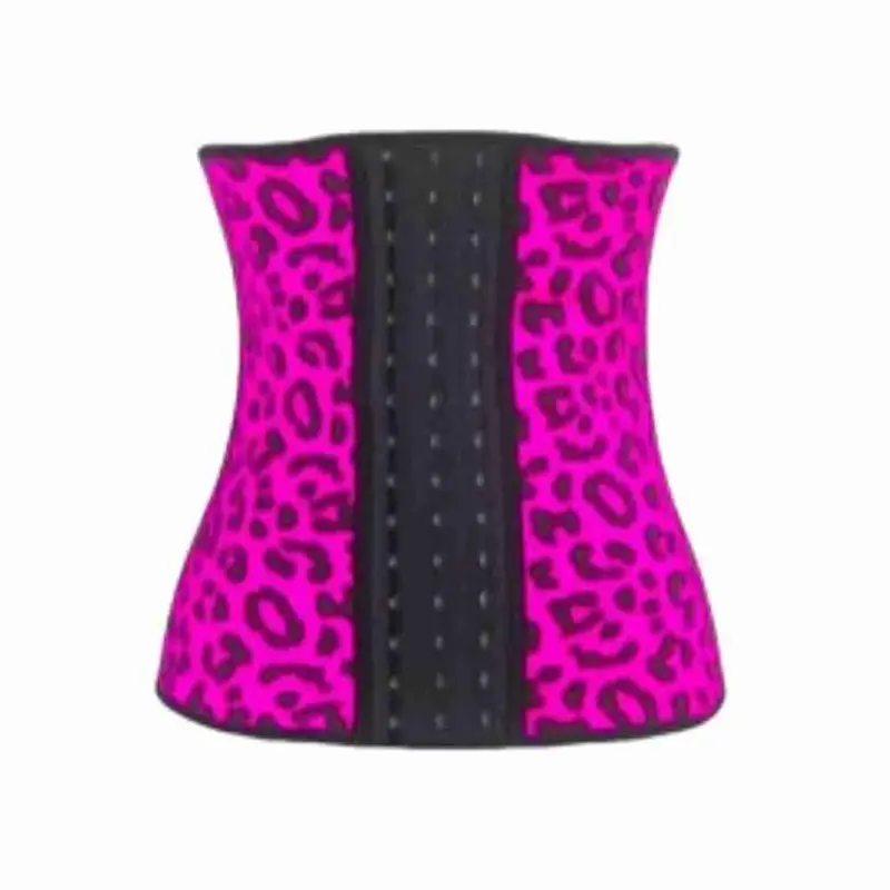 Leopard Sculpt Waist Trainer - 3XL , Hot Pink