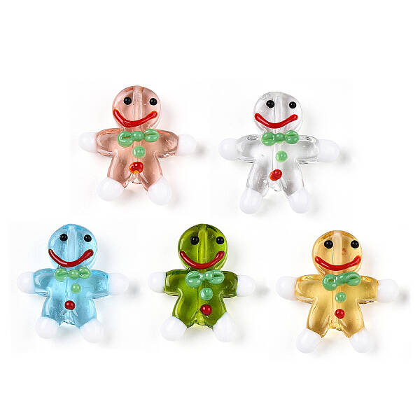 Gingerbread Man Handmade Lampwork Beads
