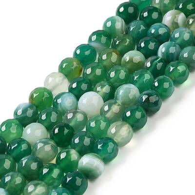 Natural Striped Agate/Banded Agate Beads Strands