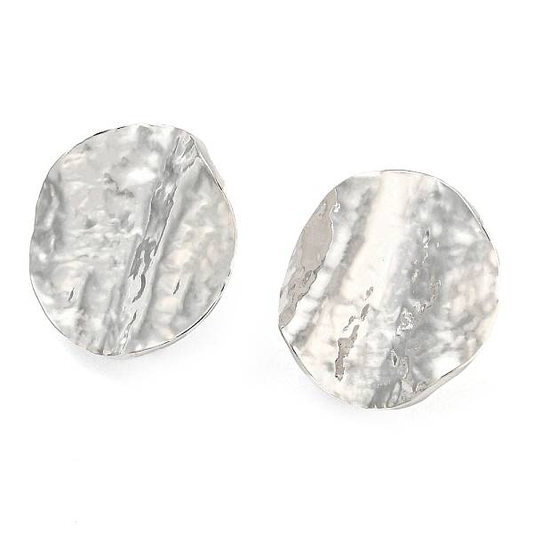 Brass Hammered Texture Stud Earring Finding