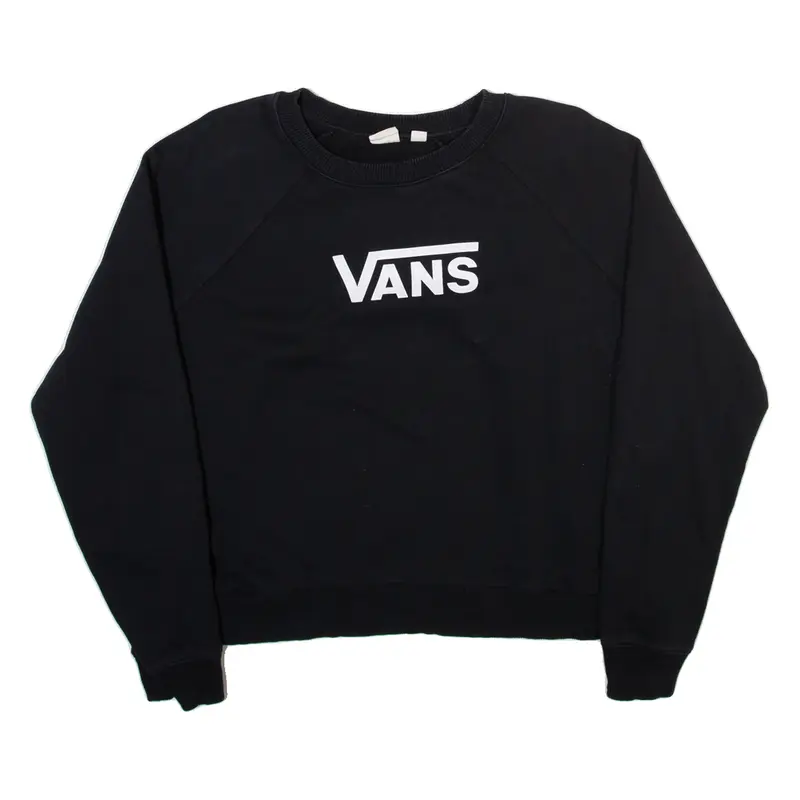 VANS Womens Sweatshirt Black Crew Neck L