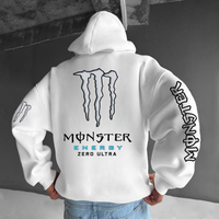 Monster white Black Energy Hoodie, Sweatshirt, T-Shirt, Music Shirt, Casual Unisex Shirts, Menswear, Womenswear, Tops, Full C...