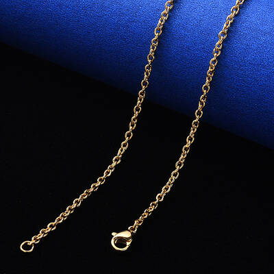PVD Vacuum Plating 304 Stainless Steel Cable Chain Necklace
