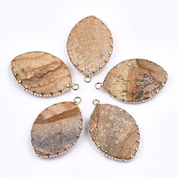 Natural Picture Jasper Pendants