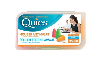 Quies Hearing Protection - Anti-Noise Foam 3 Pairs