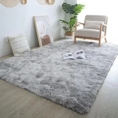 Fluffy Comfortable Tie Dye Floor Rug, 1 Count Non-slip Soft Floor Mat, Decorative Carpet for Home Living Room Bedroom