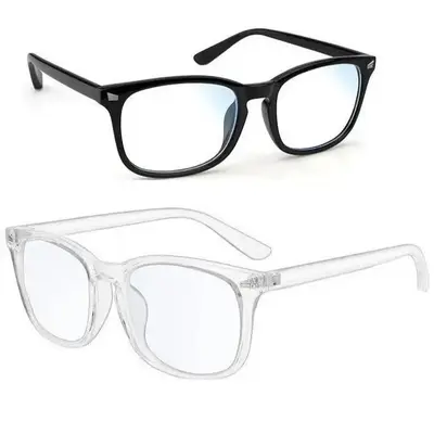 [Bluelight] Clear Frame Glasses, Computer, Gaming, TV Phone Glasses, Daily Use Eyewear, Eyeglasses for Men Women 3 Pack/2 Pac...